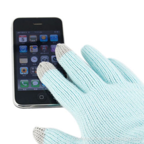 Knitted 3 Fingers Touch Gloves w/Winter Warm OEM/ODM Free Samples, Made of 95% Acrylic/5% Elastane